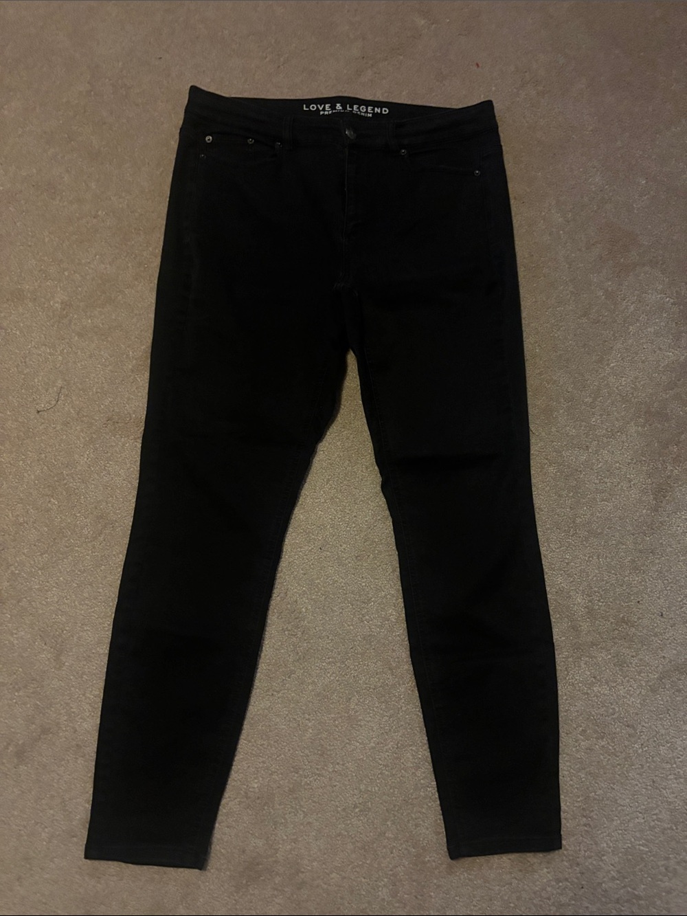 Love & Legend Black Slim Jeans Size 14